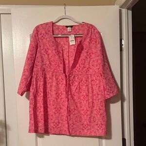 J. Crew Pink Floral coverup